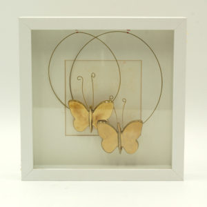 Frame with ceramic butterfly