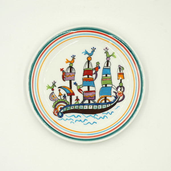 Colourful ceramic plate