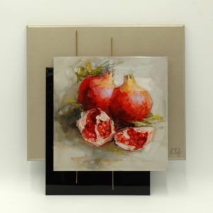 Glaspainting with pomegranates by Kostas Rigoulis