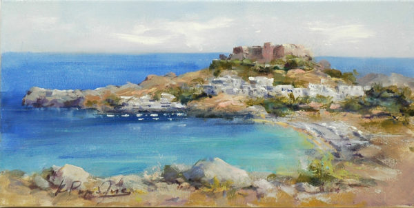 Lindos Rhodes, Oil painting