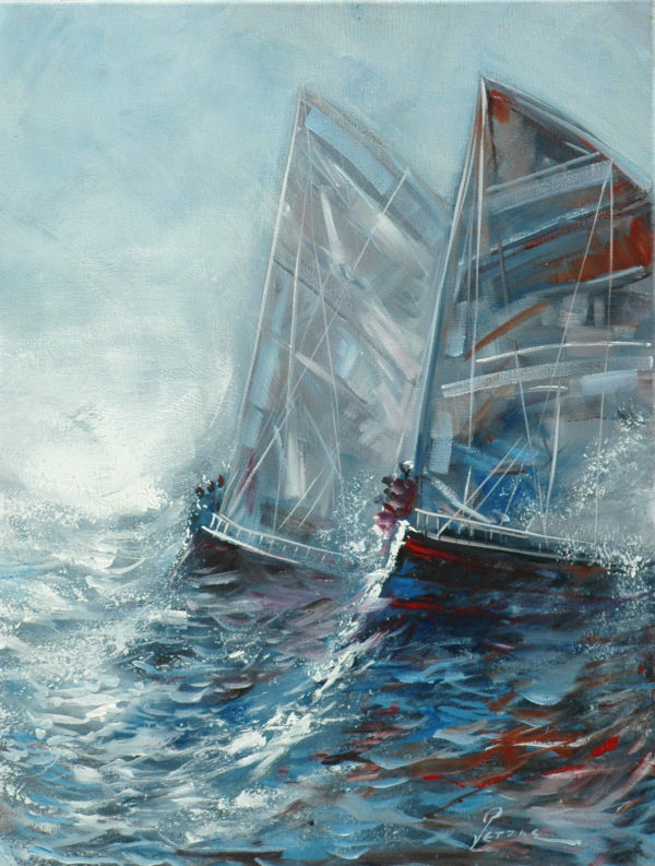 Sailing, painting oil on canvas