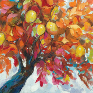 Lemon tree oil painting