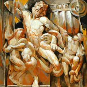 Oil painting, Laocoön and his Sons